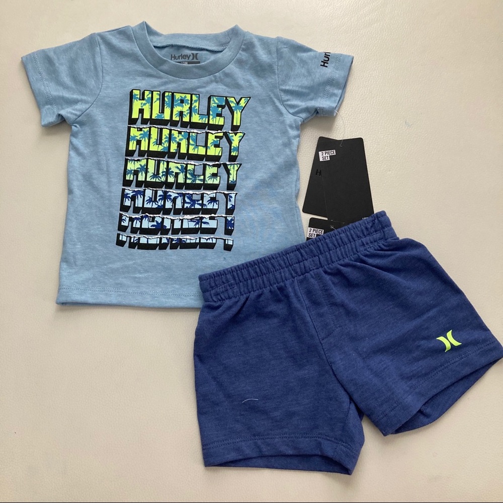 Hurley baby boy neon shorts set 2264
